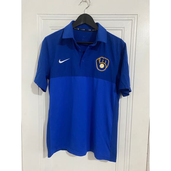 Milwaukee Brewers Nike Dri-Fit Polo Men's Size Medium - Picture 1 of 5